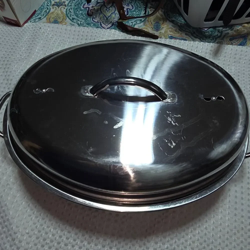 VINTAGE 11 QT STAINLESS OVEN ROASTER PAN